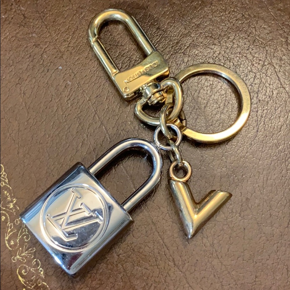 Louis Vuitton logo key fob